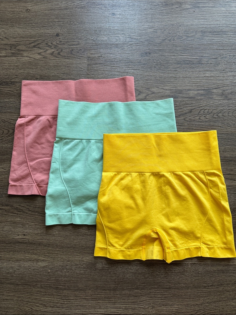 3 Pack Seamless High Waist Yoga Workout Biker Shorts Size M